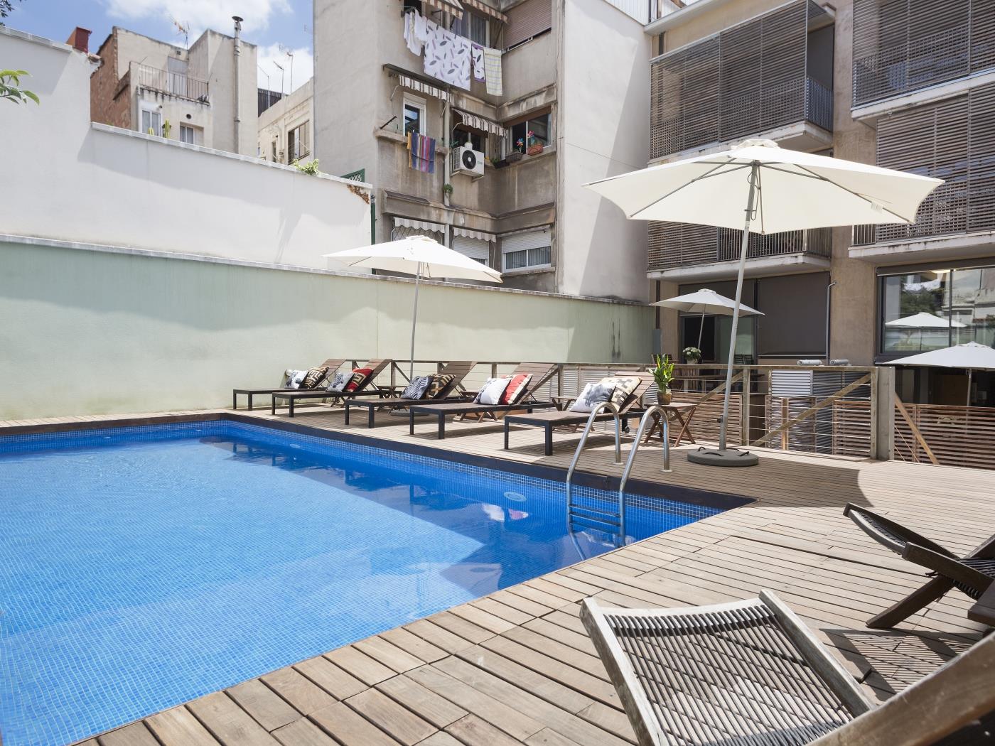 恩典区带露台和泳池的度假阁楼 - My Space Barcelona 公寓