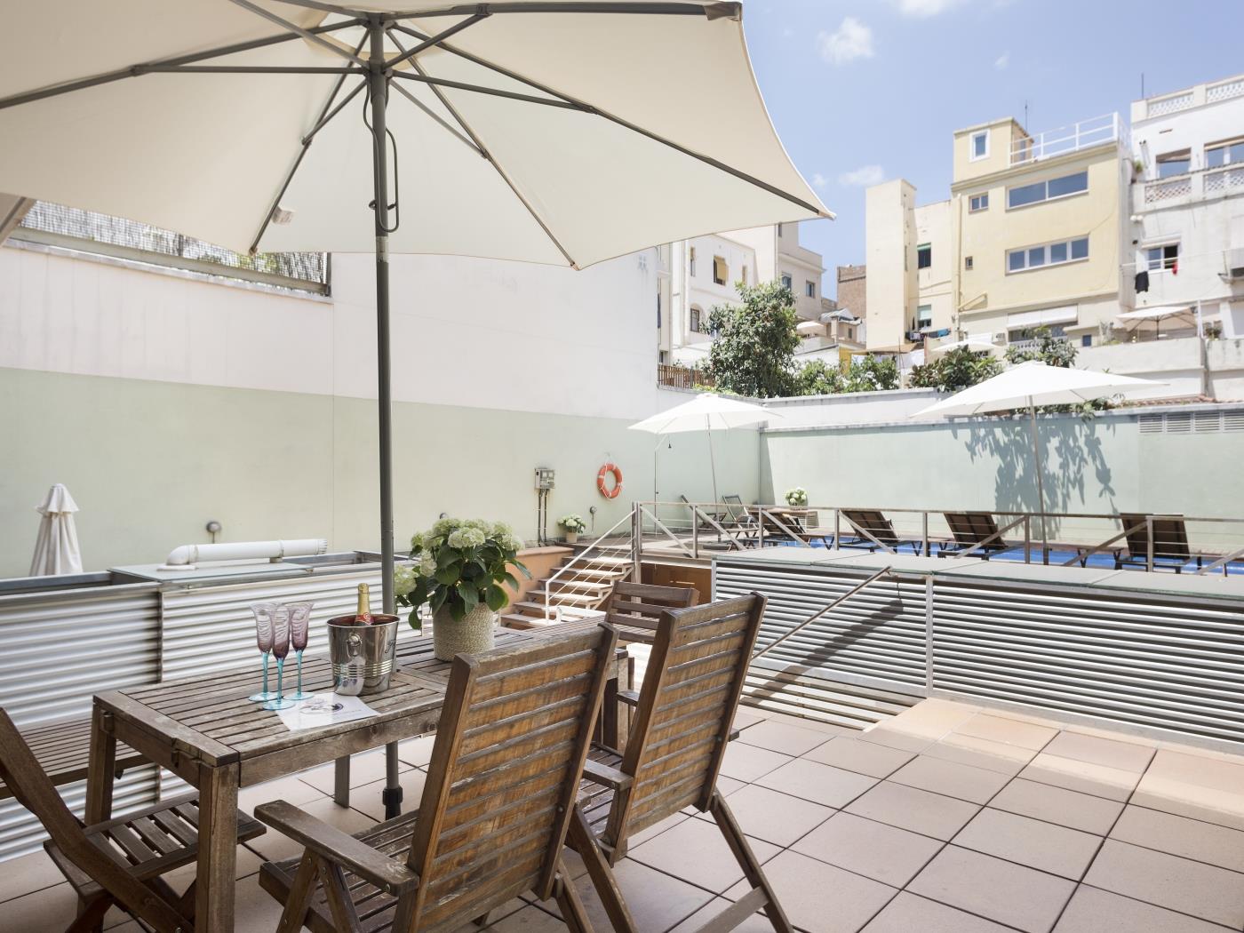 恩典区带露台和泳池的度假阁楼 - My Space Barcelona 公寓