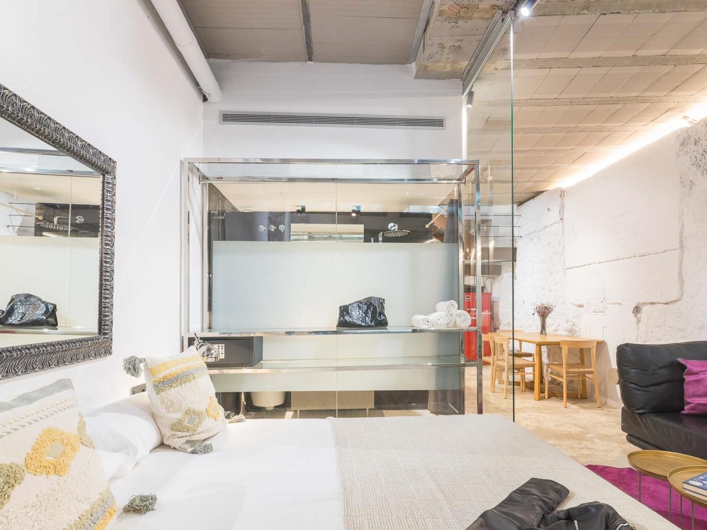 我的空间 巴塞罗那 Sant Gervasi 带私人露台的工业阁楼，可供 5 人居住 - My Space Barcelona 公寓
